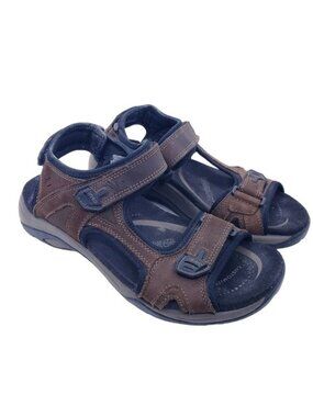 Abeo Davenport Biosystem Brown Trail Hiking Comfort Sandals Men's Size 9